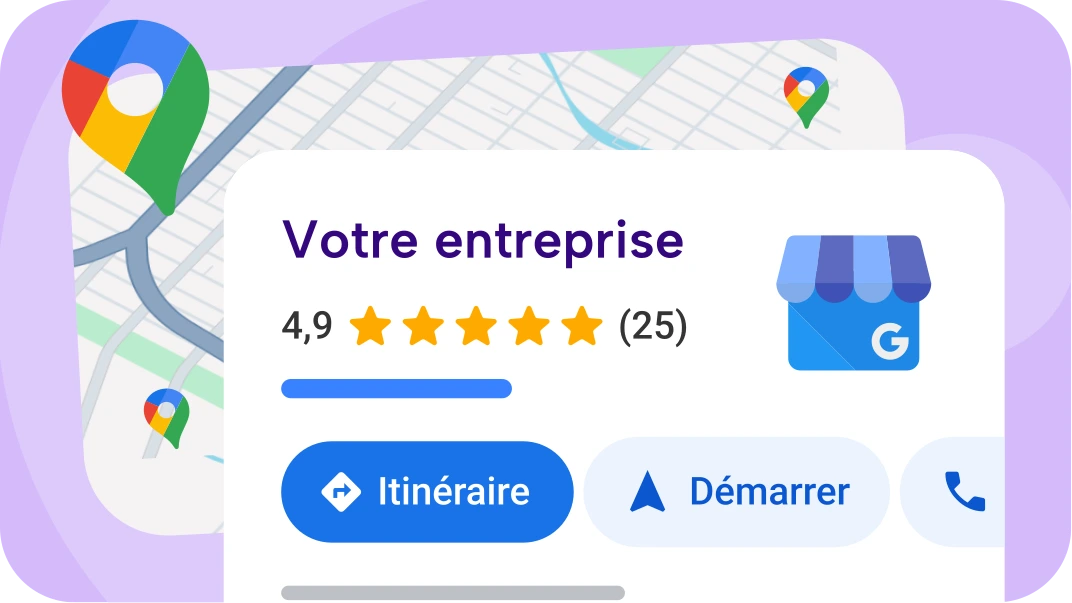 Icône illustrant la gestion du référencement local sur Maps