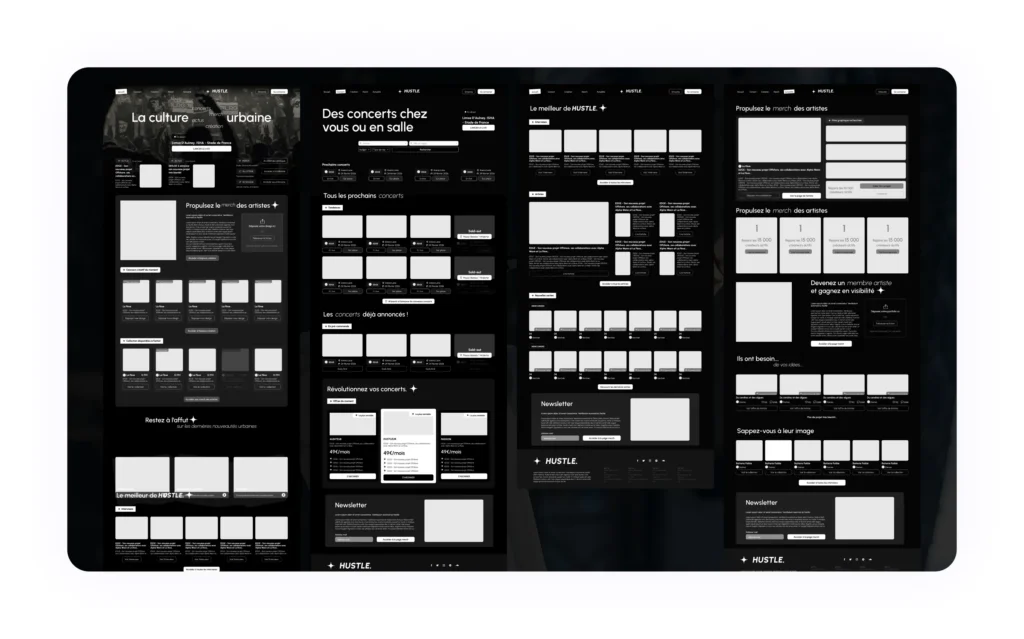 8 Hustle Wireframes