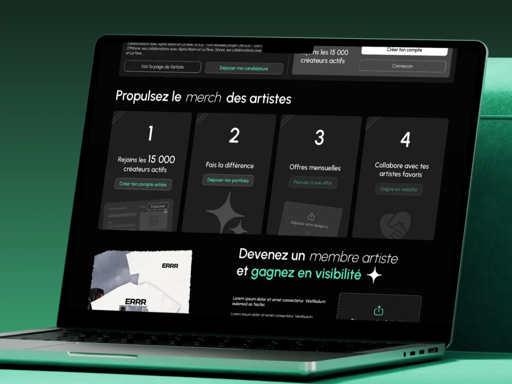 Site hustle page artistes