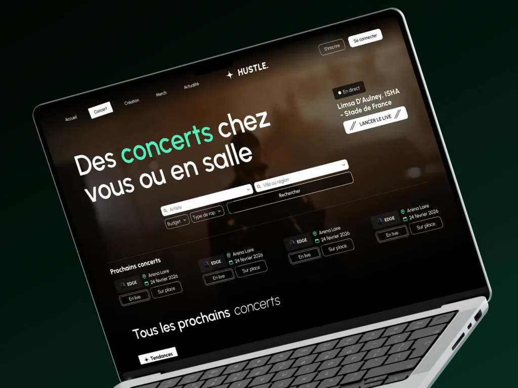 Site hustle page concerts