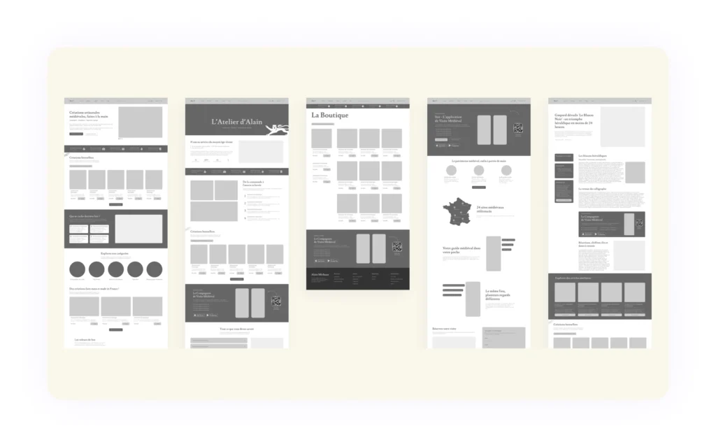 wireframe site iter
